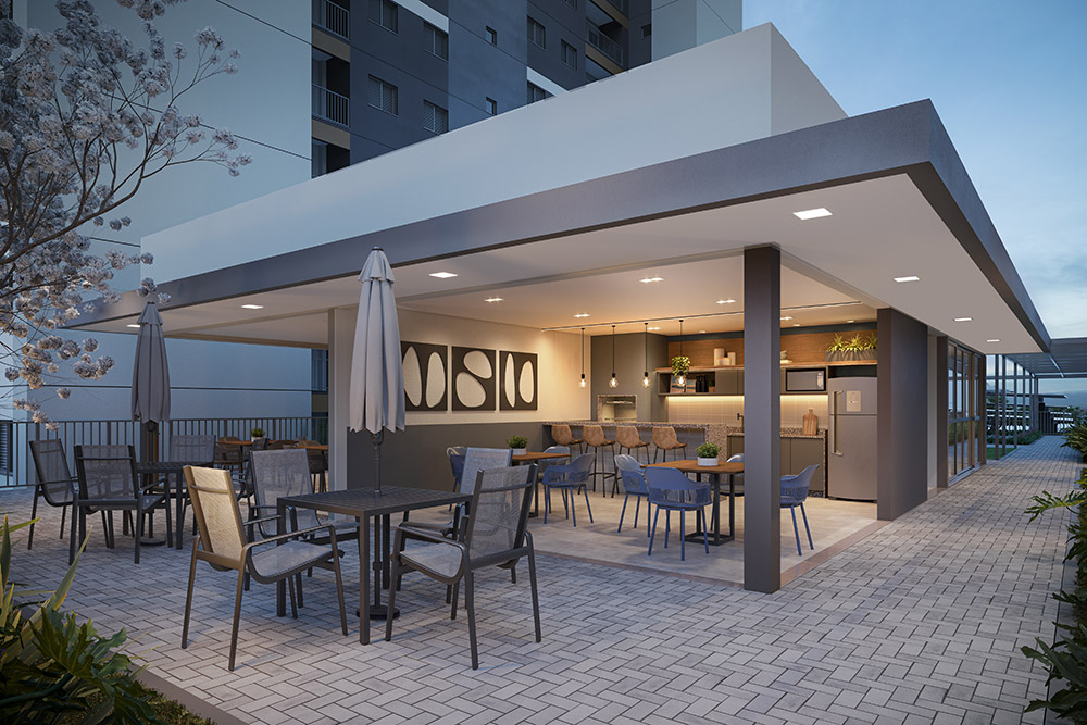 Empreendimento com Lounge churrasqueira